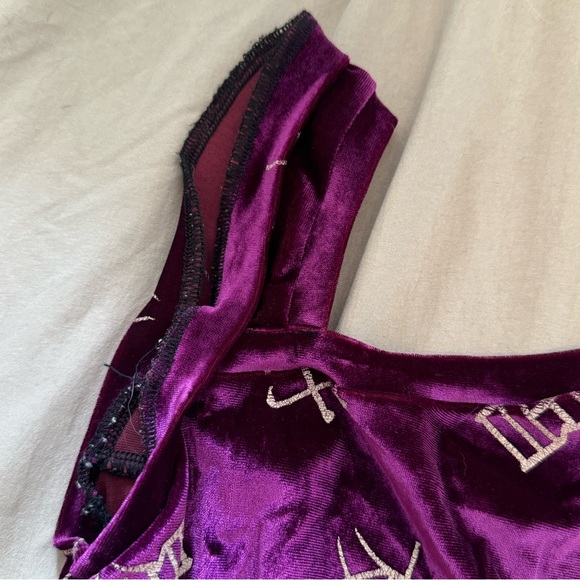 purple velour gymnastics leotard - Picture 4 of 9